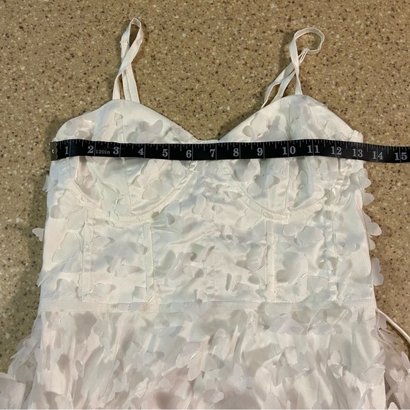 NWOT Lulus Time to Fly White Butterfly Lace-Up Midi Dress - Picture 6 of 9
